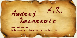 Andrej Kašarević vizit kartica